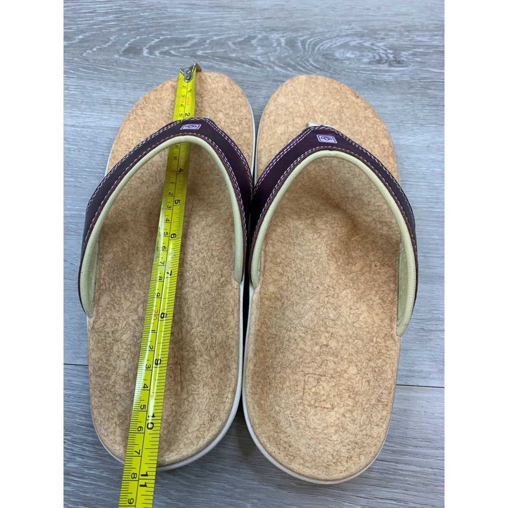 Spenco Kholo Metallic Purple Orthotic Flip Flop Sandals Women's 10 Casual Shoes